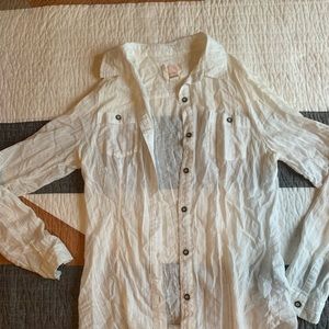 Long sleeve cotton button up
